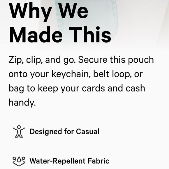 CLIPPABLE CARD POUCH Starch Blue/Solar Grey STRH/SOGY - NWT Lululemon zip case - Picture 5 of 10